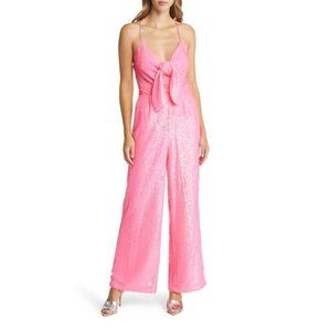 Aeila Sequin Wide Leg Jumpsuit
